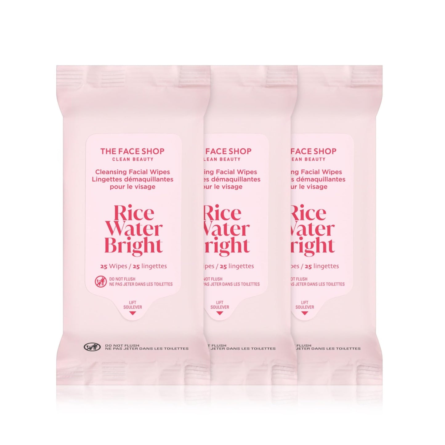 The Face Shop Rice Water Bright Makeup Remover Wipes for Face with Rice Extract, Brightening, Moisturizing, Infused with Cleansing Milk, Vegan Disposable Cleansing Facial Wipes, Korean Skin Care