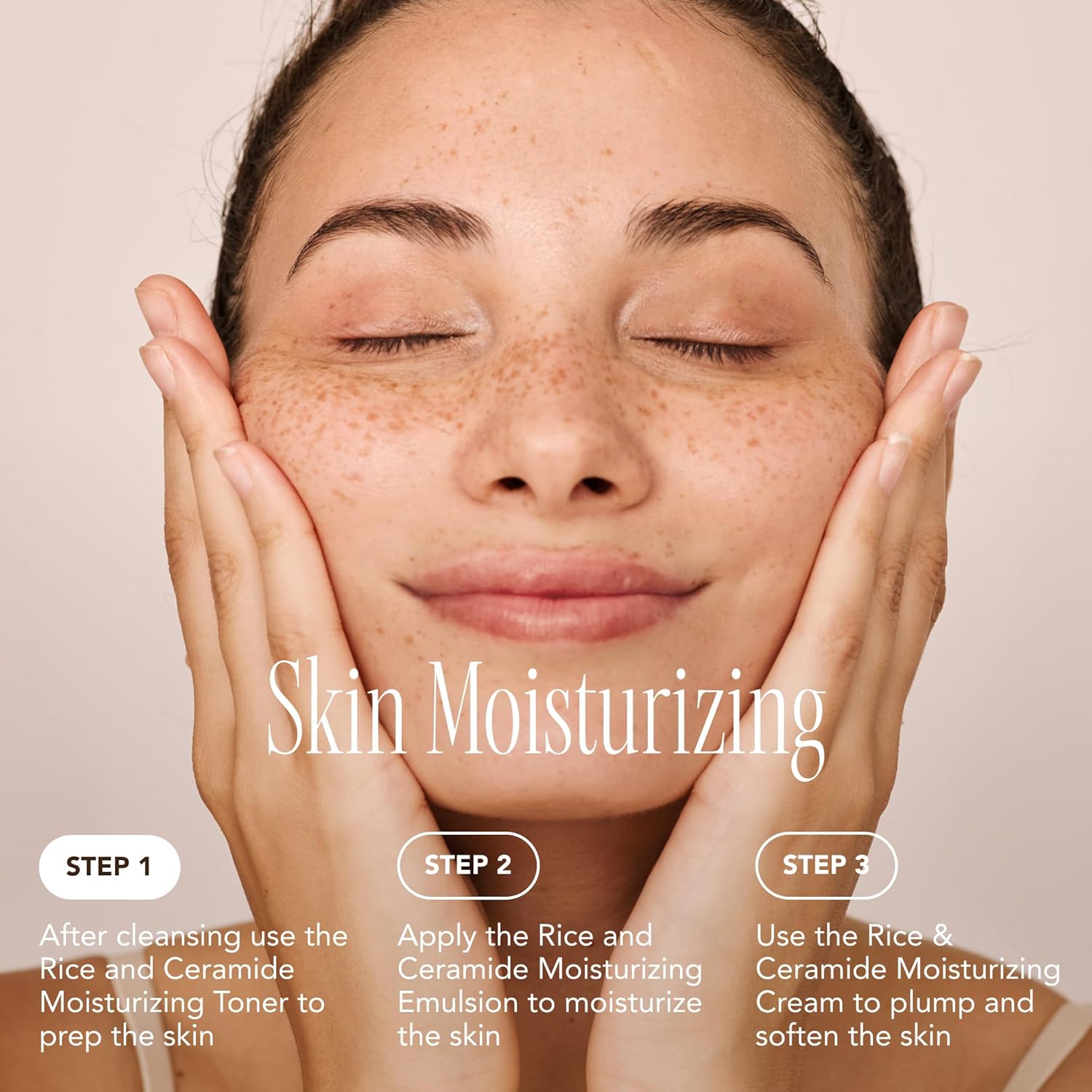 The Face Shop Rice Ceramide Moisturizing Skincare Set - Toner & Moisturizer, Korean Skin Care with Rice Water, Gift Set, Travel Size, Hydrating for Dry Skin